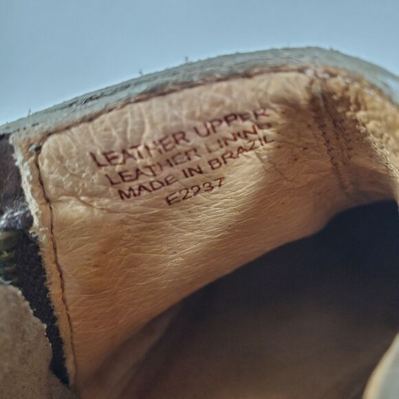 Madewell The Cait Ankle Boots Sz 7 Leather Suede Tan Brown Ankle Booties - Picture 7 of 9